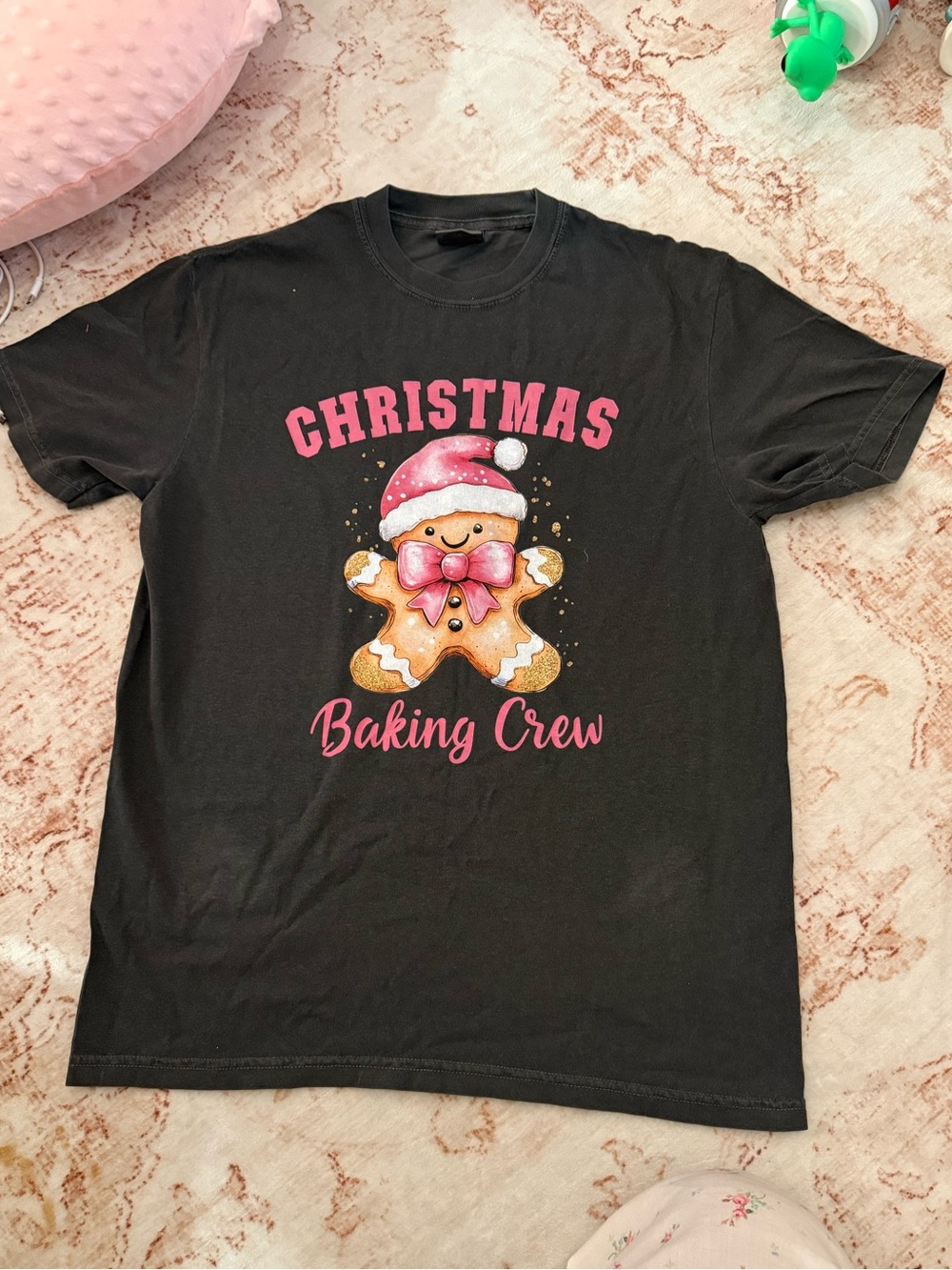 Comfort Colors Black Christmas Baking Crew Gingerbread Tee